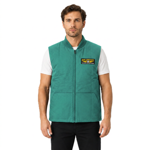 Custom Logo Canvas Riding <b>Vest</b> | Casual Canvas Sleeveless Jacket | Private Label Wholesale Canvas <b>Utility</b> Multi Pocket <b>Vest</b> - Product Image 1