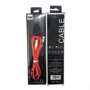 Customized Data USB Cable PVC Packaging Box for data cable