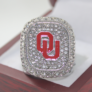 Bague <span class=keywords><strong>de</strong></span> championnat <span class=keywords><strong>de</strong></span> rugby <span class=keywords><strong>de</strong></span> la Big 12 League, Oklahoma Sooners, en alliage personnalisé, hip-hop, vente en gros, 2015 - Product Image 1