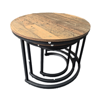 Table basse moderne en métal durable avec cadre en bois à 3 niveaux pliable et personnalisable, facile à nettoyer, meubles de salon pour la maison et les hôtels