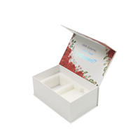 Forme personnalisée conception luxueuse blanc simple magnétique en forme de livre boîte commémorative petit emballage cadeau cadeau