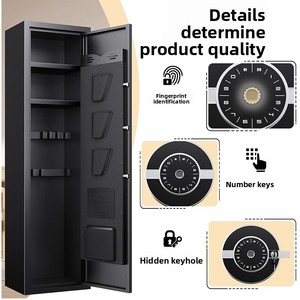 Coffre-fort à armes Ilock le plus vendu, fabriqué en Chine, avec serrure à clé, empreinte digitale et combinaison électronique pour armoire de rangement domestique - Product Image 2