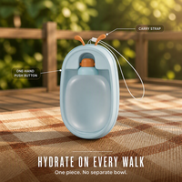 Bouteille d'eau portable et étanche pour animaux de compagnie avec bol pliable, durable et écologique pour chiens, chats et plus encore