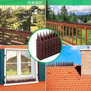 Púas de plástico para pájaros de 43 cm, paquete de 12, para balcón, techo, disuasorio para pájaros y gatos, protección ecológica - Product Image 4