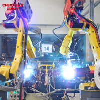 Estación de Trabajo de Soldadura Robótica Dual sin Necesidad de Programación, Línea de Producción de Ensamblaje Automático para Piezas Metálicas Estructurales