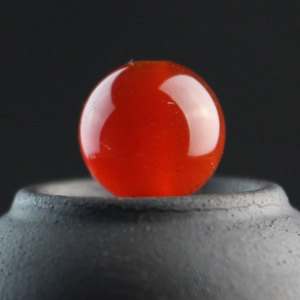 Cuentas sueltas redondas de ágata roja para hacer joyas, cuentas de piedra pulida, origen Brasil, verano 2021, estilo bohemio - Product Image 1