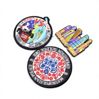 Écusson PVC personnalisé sur mesure, durable, en relief 3D, motif floral en dentelle, avec support thermocollant pour chapeaux