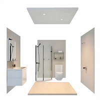 Cabina WC Prefabbricata Modulare CE per Uso Intensivo, Bagno Mobile Integrato con WC e Lavandino, Ideale per Servizi Igienici Esterni