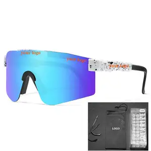 2024 lunettes de soleil de cyclisme rentables en plein air marque de vélo logo personnalisé conduite course UV400 coupe-vent PC Sport lunettes de soleil