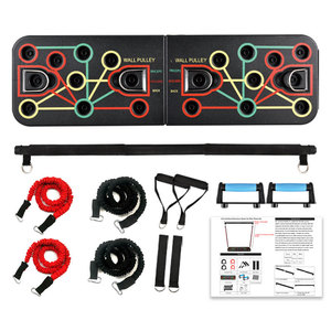 Equipo de Fitness portátil, tabla de entrenamiento Abdominal de realce con bandas de resistencia pesadas, barra de tríceps - Product Image 2