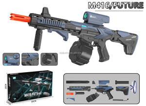 Fantascientifico elettrico M416 <span class=keywords><strong>per</strong></span> pistola giocattolo <span class=keywords><strong>per</strong></span> <span class=keywords><strong>ragazzi</strong></span> 90cm doppia modalità ABS tamburo di plastica alimentato da caricatore EN71 giocattolo elettronico sicuro <span class=keywords><strong>per</strong></span> bambini - Product Image 4