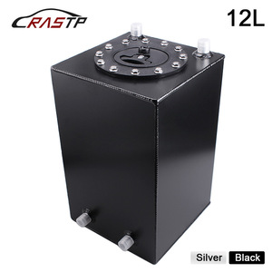 Aluminum Alloy Fuel Tank 12L 3-Gallon <b>Rectangular</b> Universal Black <b>Mirror</b> Polished Cap - Product Image 5