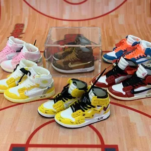 Wholesale Mini 3D Basketball Shoe Sneaker Pvc 3d Mini Sneaker With Clear Shoe Box