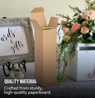 Petite boîte cadeau en carton brun kraft personnalisée avec impression en relief Tuck Top pour l'expédition pour l'emballage et les boîtes