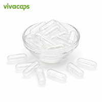 Capsules de gélatine vides transparentes de taille 0, capsules de gélatine blanches transparentes