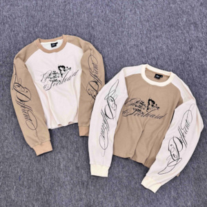 Camiseta de Manga Larga de Algodón Estilo Urbano 2026, Camiseta Extra Grande con Estampado Gráfico Personalizado - Product Image 1