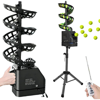 Lanceur de balles de tennis modulaire léger à 7 pistes à angle réglable, machine d'entraînement de tennis portable pour terrain extérieur