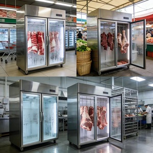Support à viande suspendu <span class=keywords><strong>en</strong></span> acier inoxydable pour réfrigérateur avec solution de stockage de viande à refroidissement direct - Product Image 2