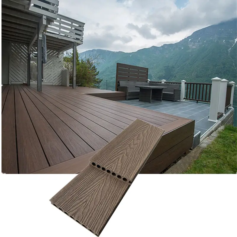 La nuova tecnologia WPC 3D in rilievo decking composito/foro circolare pavimenti per esterni/di plastica di legno decking composito