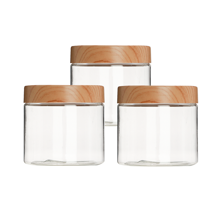 3oz 4oz 5oz 6oz  Wide-mouth Plastic Container Jars with Lids for Travel Storage Makeup Beauty Products Face Cream Oils