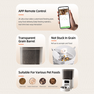 Comedero Automático Inteligente con Gran Capacidad, Control Remoto, Temporizador, Cámara, Dispensador de Comida para Mascotas, para Gatos, Alimentación Programada por Aplicación + 1080P - Product Image 5