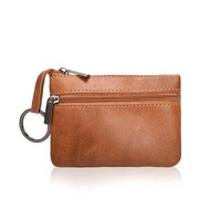 Hot Sale Mini Kulit Asli Gantungan Kunci Dompet Kartu Pemegang Koin Dompet Wanita