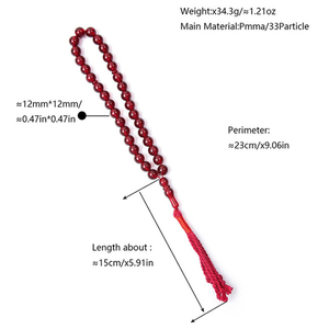 33pcs 12mm Big <strong>Beads</strong> Accessories Muslim Prayer Acrylic Islamic <strong>Large</strong> Muslim Arabic Resin Religious Prayer Rosary <strong>Bracelets</strong> - Product Image 4
