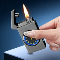 Briquet multifonctionnel YN à commande vocale, véritable flamme nue, design style montre, cadeau d'affaires pour hommes