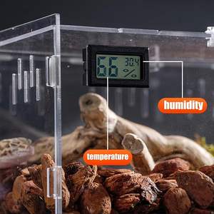 Tanque de terrario con pestillo de bloqueo, caja de alimentación acrílica para reptiles pequeños, reptiles, anfibios, arañas, Tarántula, <span class=keywords><strong>Isopod</strong></span> - Product Image 4