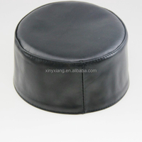 Topi Kufi Kulit Hitam Grosir Pabrik, Topi Muslim Pria Kulit untuk Sholat, Peci Turki, Topi India, Topi Kufi