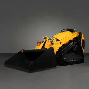 AUSTTER CE attacchi pista piccolo mini skid steer loader con spazzaneve