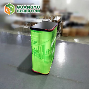 Comptoir en tissu tendu portable avec logo personnalisé, comptoir <span class=keywords><strong>de</strong></span> réception, table pop-up simple pour la publicité et les expositions - Product Image 6