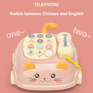 Machine à histoires pour bébé Becho, jouet électrique en plastique pour enfants, modèle de téléphone éducatif pour l'apprentissage précoce, lumières et musique - Product Image 4