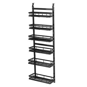 Organizzatore per dispensa Over-the-Door a 6 livelli con appendiabiti portaspezie in metallo per uso alimentare in camera da letto bagno soggiorno - Product Image 5