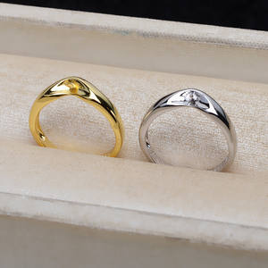 Anillo Abierto de Plata S925 Hecho a Mano por Wenchi, con Soporte para 4-5-6 Perlas, Relleno de Oro de 14k, Accesorios de Joyería Ajustables - Product Image 4