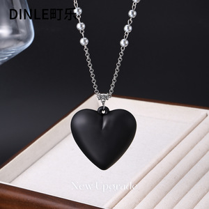 สร้อยคอรูปหัวใจ DINLE ทำจากโลหะผสมสังกะสี เหมาะสำหรับเป็นของขวัญ - Product Image 1