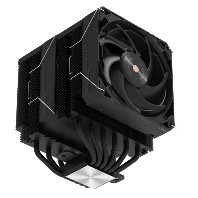 ALSEYE Black CPU Air Cooler with Temperature Display, 120mm PWM Fan Support Intel Lga1700/1150/1151/1200/1851 and AM4/AM5