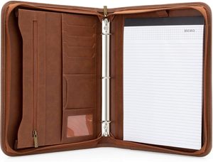 HUATONG A4 Conference Organizer Elastic Closure <strong>Document</strong> Folder with PU Leather Bound Wholesale Office Stationery Portfolio - Product Image 2