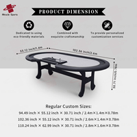 Table de poker professionnelle de 94 pouces de qualité casino pour 10 joueurs personnalisable pour le divertissement et le jeu en club