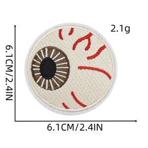 Nouveaux autocollants en tissu pour gâteaux d'Halloween transfrontaliers, broches et badges fantaisie chauve-souris et citrouille, décorations amusantes pour fêtes - Product Image 6