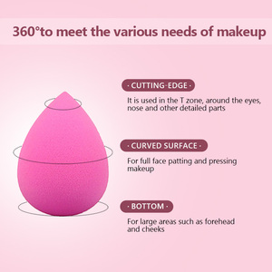 Laser Logo Nhiều Màu Vẻ Đẹp Cao Su Miễn Phí Mềm Chuyên Nghiệp Mỹ Phẩm Trang Điểm Miếng Bọt Biển Nền Tảng Tạo nên Bọt Biển - Product Image 2