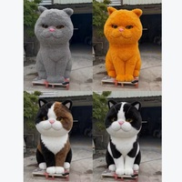 Peluche géante personnalisable chat/chien, jouet interactif sonore, animal en peluche surdimensionné, compagnon pour animaux de compagnie, cadeau
