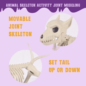 Scheletro di lupo imitazione animale per Halloween, lupo a due teste, lupo a tre teste, regali originali, bomboniere per feste - Product Image 3