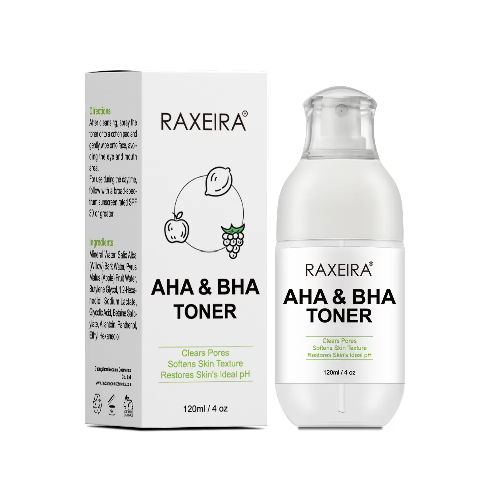Private Label AHA & BHA Clarifying Skin Toner 30 Days Miracle Toner Clears Pores,Daily Exfoiating,Blackheads Care