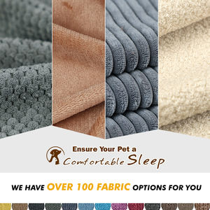 Cama cuadrada de piel sintética suave personalizada para mascotas Cama lavable de diseño simple para perros - Product Image 3