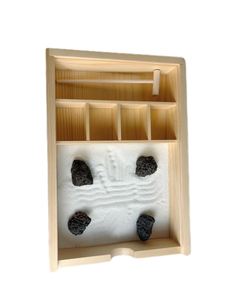 Mini jardin de <span class=keywords><strong>sable</strong></span> japonais pour bureau avec plateau en bambou Le kit de jardin <span class=keywords><strong>zen</strong></span> comprend du <span class=keywords><strong>sable</strong></span>, des râteaux et de la roche volcanique - Product Image 2