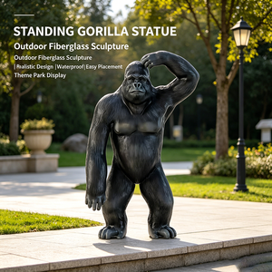 Escultura de Mono Gigante Personalizada ODM, Hiperrealista, Anti-Grietas, Decoración para Áreas Escénicas Forestales, OEM Disponible - Product Image 2