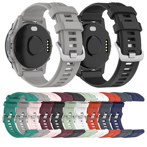 Bracelet en silicone de 22 mm avec boucle en acier, réglable, universel pour montres <span class=keywords><strong>Garmin</strong></span> Descent G1/ Forerunner <span class=keywords><strong>745</strong></span> 945 935 - Product Image 1