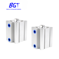 Cylindre pneumatique compact CDQ2B 50-30DZ, double action, cylindre fin en aluminium pour équipement d'automatisation industrielle