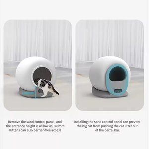 Nouvelle Litière Intelligente pour Animaux de Compagnie, Grande, Entièrement Fermée, Automatique, Auto-Nettoyante, avec Pelle, Toilette pour Crottes, Contrôle par Application, 65L, PP - Product Image 2